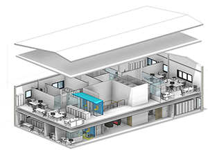 Renovation d'immeuble d'entreprise avec iXref