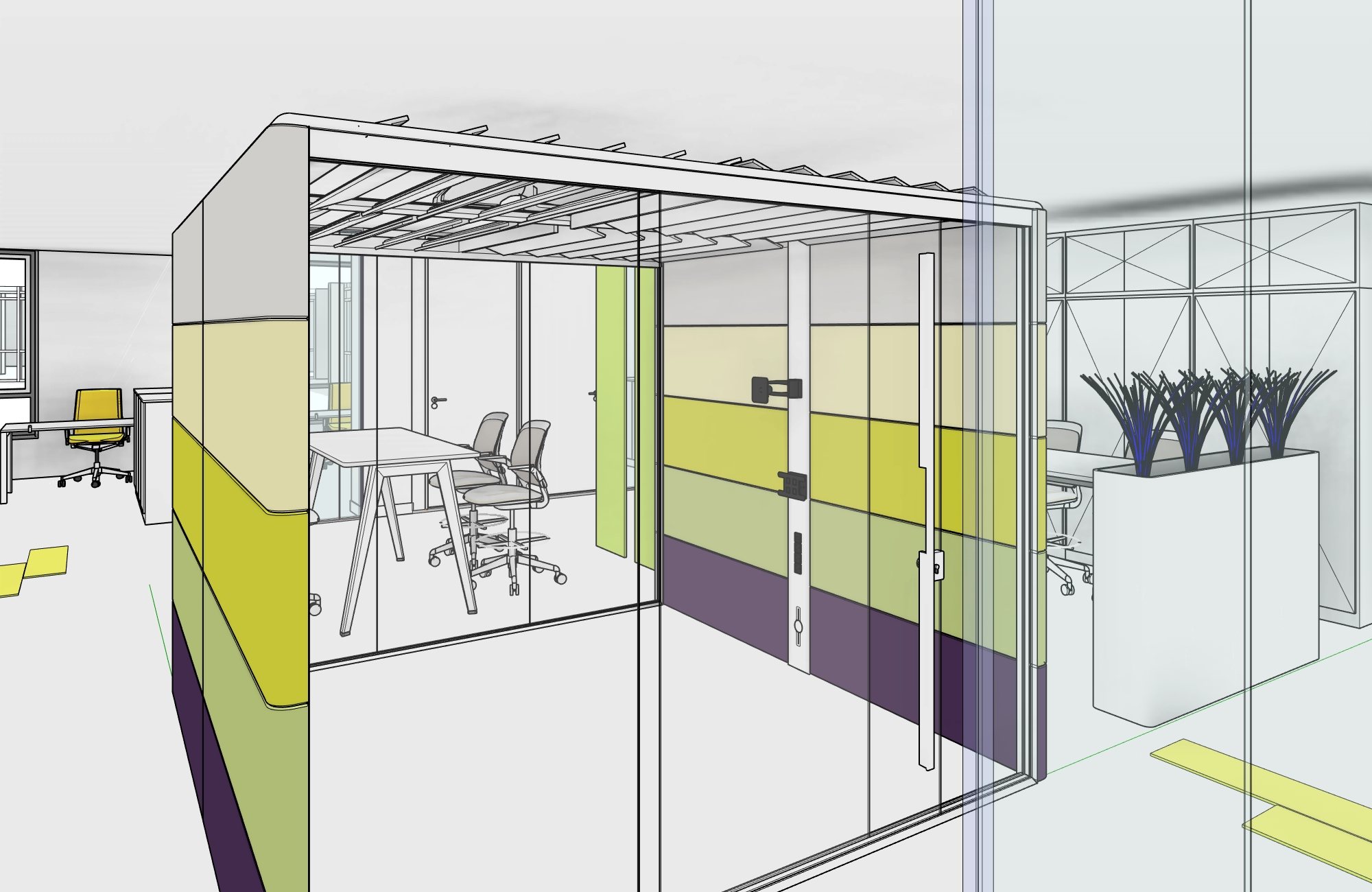 3D des aménagements Vue 3D d'aménagement conçu par l'agence iXref